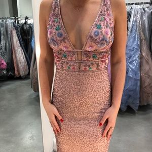 Sherri Hill Pink-Multi Prom Dress